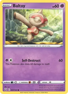 Baltoy, Battle Styles 57/163