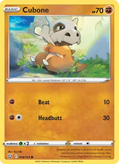 Cubone, Battle Styles 69/163