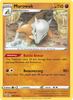 Marowak, Battle Styles 70/163