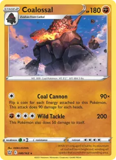 Coalossal, Battle Styles 80/163