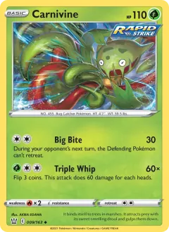 Carnivine, Battle Styles 9/163
