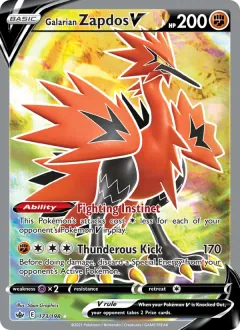 Galarian Zapdos V, Chilling Reign 173/198