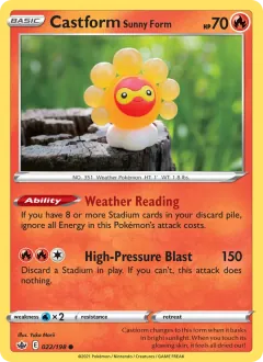 Castform Sunny Form, Chilling Reign 22/198