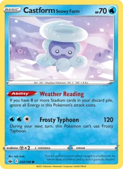 Castform Snowy Form, Chilling Reign 34/198
