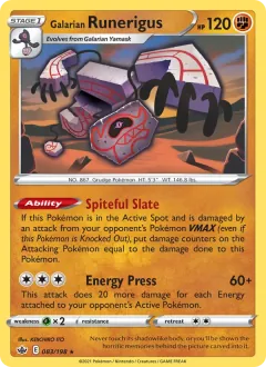 Galarian Runerigus, Chilling Reign 83/198