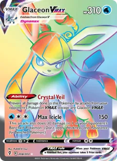 Glaceon VMAX, Evolving Skies 208/203