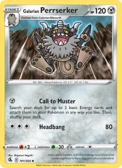 Galarian Perrserker, Fusion Strike 181/264