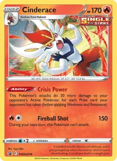 Cinderace, SWSH Black Star Promos SWSH278/307