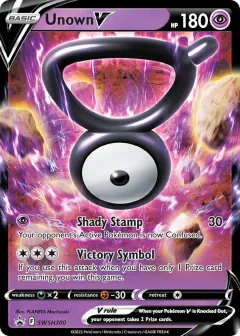 Unown V, SWSH Black Star Promos SWSH300/307