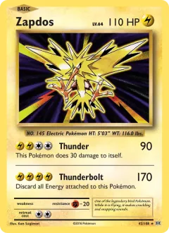 Zapdos, Evolutions 42/108