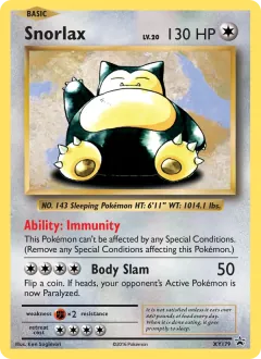 Snorlax, XY Black Star Promos XY179/211